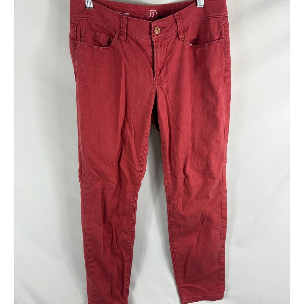 Ann Taylor LOFT Curvy Skinny Ankle Pant Pink Size 26/6